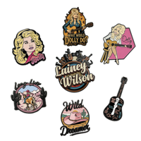 En gros, Pin's en émail souple en métal, motifs 'Love Music' et 'Groupe de rock', personnalisables avec votre logo, pour casquettes et chapeaux