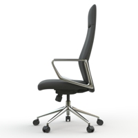 Chaise de bureau moderne pour dirigeant, inclinable et réglable, en cuir PU, confortable, pivotante, haut de gamme, en alliage d'aluminium, à cinq étoiles