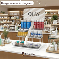 Étagère de supermarché en acrylique personnalisée Apache, organisateur de produits de soin de la peau, pour cliniques médicales professionnelles, spas, réceptions, cosmétiques de luxe