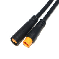 Connecteur électrique miniature M8 3 broches 24AWG IP65, connecteur mâle-femelle, câble d'extension de 30 cm pour kit de vélo électrique