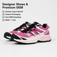 Chaussures de luxe pour hommes et femmes, haute qualité, rose et noir, en mesh, chaussures de marche Gorpcore, baskets de trail running, neuves