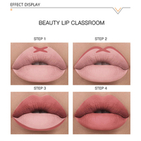 Set Lip Gloss dan Lip Liner Profesional Tekstur Halus Melembapkan Tahan Lama Lipstik Berwarna untuk Penggunaan Sehari-hari