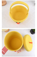 Panier de rangement en corde de coton personnalisé, tissé, mignon, jaune, en forme de canard, pour Pâques, pour ranger des collations, des jouets, des cadeaux divers