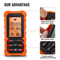 Termometer daging Remote nirkabel untuk BBQ, Dapur, memanggang, merokok, Oven makanan memasak Digital