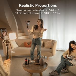 SMALLRIG-VK-50 vlogging Kit Đối với iPhone nội dung người sáng tạo Kit với LED ánh sáng điện thoại chủ Microphone tripod điện thoại núi - Product Image 3