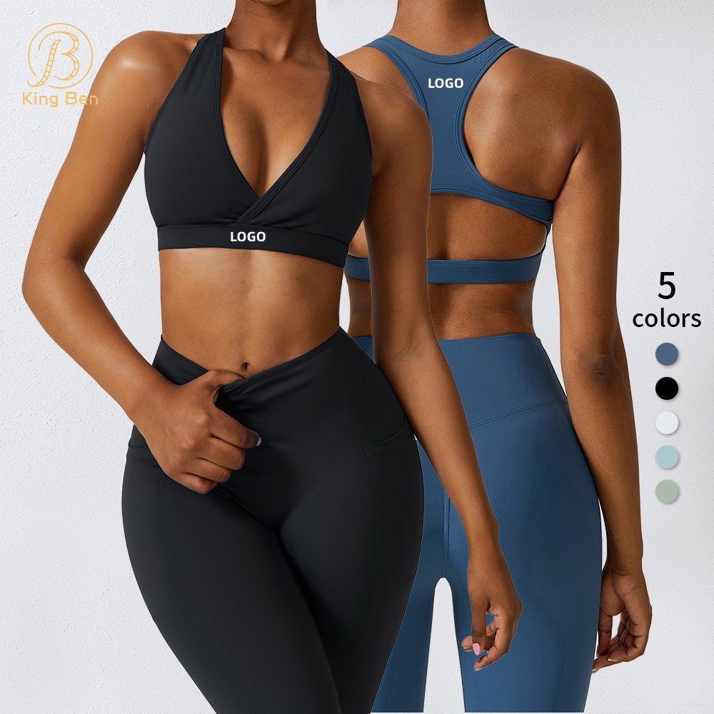 Factory OEM/ODM Activewear Bra Sexy I-Shape Back Push up Plus Sizes Sport Bra Sleeveless Gym Sports Crop Tops