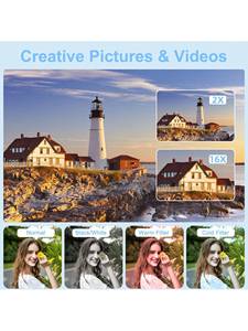 Appareil photo numérique 1080P 44MP avec stabilisation 16X, écran 2-3 pouces, portable, pour vlogging, enfants, étudiants, débutants, DC403, résolution 44MP - Product Image 3