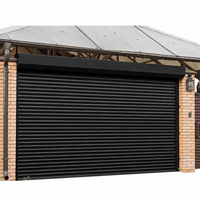 Porte à enroulement en alliage d'aluminium, commande électrique à distance, levage automatique, anti-vent et anti-poussière, portail roulant pour villas et garages