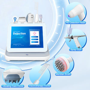 Análisis contrastivo antes y después 50X 200X HD Detector Cuidado del cabello Masajeador de cabeza 5 en 1 Máquina analizadora de cuero cabelludo - Product Image 1