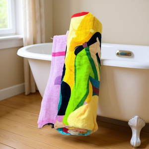 Toalla Princesa 100% Algodón, Toalla de Baño con Estampado de Dibujos Animados para Uso Doméstico en Adultos - Product Image 2