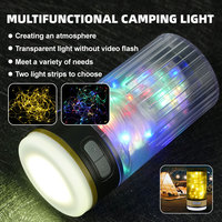 Tente LED étanche rechargeable par USB de 10 mètres, guirlande lumineuse de camping colorée pour la randonnée, la pêche, la décoration de la voiture