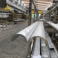 Profilé en aluminium en forme de D de taille personnalisée, tube en aluminium demi-rond