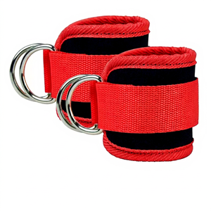 Accessoires de gym personnalisables avec logo : Sangles de cheville réglables pour exercices de fessiers, rembourrées en Spandex et Nylon, protection de câble - Product Image 1
