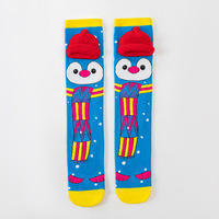 Nouvelles chaussettes tubulaires pour filles, motif dessin animé en relief, en jacquard imprimé numérique, matière Spandex/Nylon/Coton, pour le commerce transfrontalier