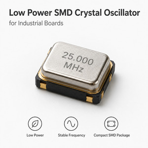 Oscillateur à cristal SMD 25 MHz 1,8 V 25 ppm à très faible consommation, blindé métallique 4 pads, pour montage en surface, pour cartes de contrôle MCU industrielles, rapide - Product Image 2