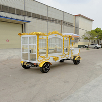 Charrette funéraire électrique de luxe avec pneus en caoutchouc massif, prix usine, vente chaude, remorque pour cercueil, transport spécial