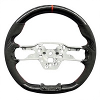 Volant en fibre de carbone forgée avec LED, forme D, pour Ford Mustang 2024-2025 S650 GT Dark Horse, remplacement OEM, amélioration