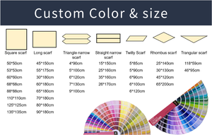 Thiết kế Retro Trái Đất săn chắc tinh tế in tay rooling lụa và len pha trộn khăn Tùy chỉnh cao cấp khăn quàng cổ & khăn choàng - Product Image 6