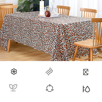 HuiHe nappe couverture en plastique Transparent pour Table à manger nappe en PVC nappe rectangulaire toile cirée étanche