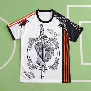 Maillot de football personnalisé haut de gamme, <span class=keywords><strong>version</strong></span> thaïlandaise rétro internationale, édition spéciale, 100% polyester, vêtements de football imprimés en 3D - Product Image 3