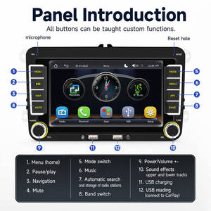 Autoradio sans fil CarPlay 7'' pour Skoda Octavia Fabia Roomster <span class=keywords><strong>Seat</strong></span> <span class=keywords><strong>Leon</strong></span> Altea Toledo Alhambra, système d'exploitation Linux, lecteur audio stéréo pour voiture - Product Image 1