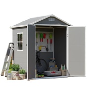 Abri de jardin extérieur étanche 8*6FT avec plancher, idéal pour l'extérieur et le jardin.