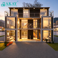 Casa Modular Prefabricada AKAY Personalizable de 3 Dormitorios, Impermeable y Aislada, Tipo Contenedor, para Oficina en Sitio