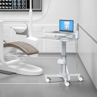 Chariot de table pour ordinateur portable médical pour usage en clinique dentaire et en salon de beauté, support mobile pour scanner oral pour cliniques et hôpitaux, fabriqué en matériaux médicaux