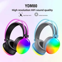 Headset Gaming JSGaming Paket Esports Desain Lampu RGB Headphone dengan MIC untuk Gamer PC Nirkabel