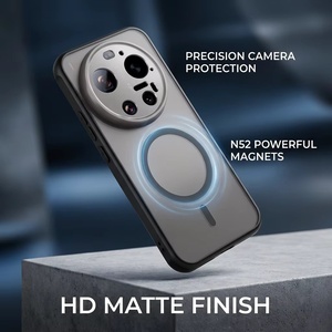 Per Xiaomi 17 15 Pro Max, Nuova Custodia Magnetica Smerigliata Semi-trasparente, Cover Rigida Opaca Antiurto - Product Image 1