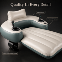 Fauteuil flottant motorisé 12V pour adultes, transat gonflable électrique à double moteur, chaise longue aquatique avec joystick et porte-gobelet OEM ODM