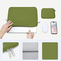 Étui pour ordinateur portable 13,3 pouces avec poignée compatible avec Mac Book Air/Pro 13/Pro 14 en néoprène