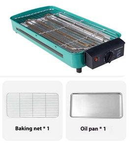 Sartén eléctrica para parrilla de barbacoa para uso en interiores Sandwichera con control de temperatura para freír y asar kebabs - Product Image 5