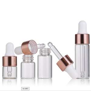 ขวดหยดน้ำหอมขนาด1มิลลิลิตร2มิลลิลิตร3มิลลิลิตร5มิลลิลิตร,ขวดหยดแก้วขนาดเล็กใสปิเปตต์โรสโกลด์ฝาปิเปตขวดแก้วกลม - Product Image 6