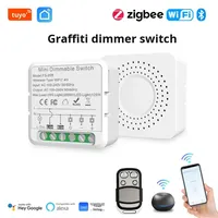 Module d'éclairage intelligent Tuya WiFi Zigbee à gradation, contrôle par application, en PC, compatible Alexa Google Home, pour garage et hôtel, 2 voies