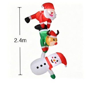 Decoración Navideña Inflable de 2.4m con Luz para Ventana, Pared o Interior, Papá Noel Escalando por <span class=keywords><strong>la</strong></span> Pared - Product Image 2
