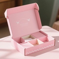 Boîte d'expédition en carton ondulé personnalisable et recyclable, colorée (bleu, vert, rouge, violet), boîte cadeau en carton, boîte en papier pour avion