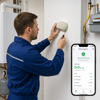 Detector de Gas Combustible Láser LPAS, WiFi Inteligente 4G, Alarma de CH4, Monitoreo Remoto, Alta Precisión, Garantía de 2 Años para Cocina Comercial