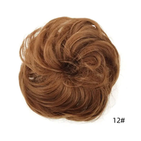 Extensiones de Cabello Sintético con Ondas Naturales, Coleteros Elásticos, Moños, Peinados en Forma de Donut para Niñas