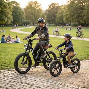 Bicicleta Eléctrica Familiar con Llantas Anchas para Padres e Hijos, Bicicleta Eléctrica Todoterreno para Adultos y Niños, para Playa, Nieve y Montaña - Product Image 2