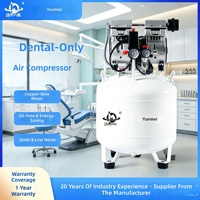 Compresseur d'air vertical silencieux sans huile YM750-40L, moteur tout cuivre, garantie 5 ans, 220V ; portable pour usage dentaire et esthétique