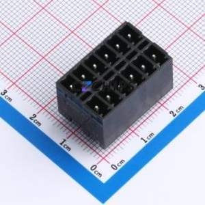 DB2EVHB-3.81-2*6P-BK Plug-in Terminal Block Through hole,P=3.81mm Connector Board-to-Board / Socket - Closed 2x6P 3.81mm Black - Product Image 1