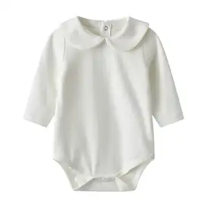 All'ingrosso neonato manica lunga vestiti per bambini Toddle Bubble Unisex autunno cotone organico pagliaccetto del bambino