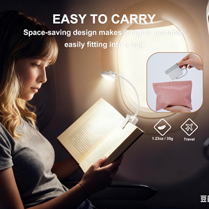OEM Mini LED Book <b>Light</b> Portable Clip On Reading Lamp Flexible Neck Adjustable Brightness AA Battery Powered for Travel - Product Image 3