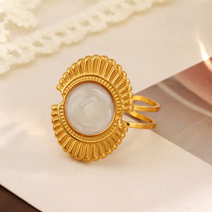 In acciaio inox impilabile olio bianco gocciolamento cuore/Bowknot anello da donna alla moda signora anello femminile gioielli di moda sulla mano