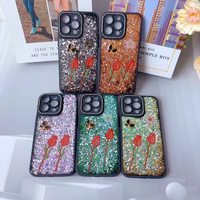 Coque de téléphone personnalisée avec colle pailletée, coque de téléphone souple en TPU pour tous les types de téléphone
