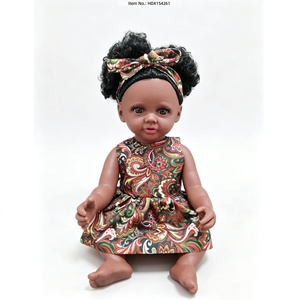 Poupée noire réaliste de 12,5 pouces pour filles, poupée bébé nouveau-né avec peau douce au toucher, pour le jeu de rôle éducatif - Product Image 4