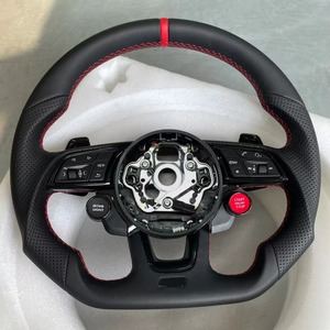 Volant sport RS entièrement en cuir, avec bouton de démarrage, compatible avec <span class=keywords><strong>Audi</strong></span> B8.5 S4 S5 RS5 <span class=keywords><strong>RS6</strong></span> Q5 Q7 A3 S3 A8 A1 A6 RS7 A7 A4 RS4 TT - Product Image 2