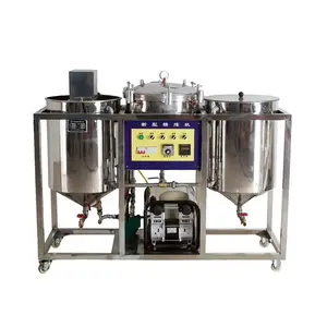 high efficiency mini double palm sunflower peanut olive oil refiner machine for refining edible oil kenya