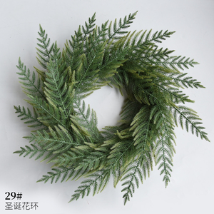 Guirlande artificielle en herbe de cyprès pour porte d'entrée, guirlande réaliste en faux herbe de cyprès avec <span class=keywords><strong>fausse</strong></span> verdure d'eucalyptus printanière pour mur et <span class=keywords><strong>fenêtre</strong></span> - Product Image 2